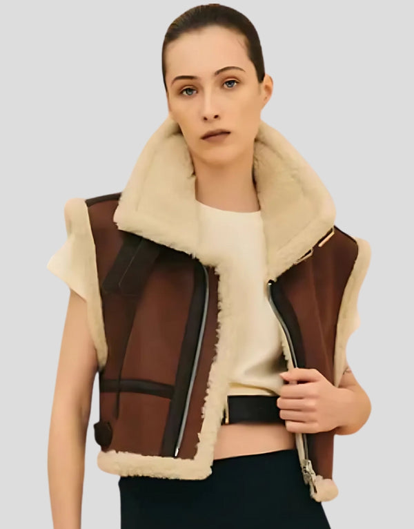 Dakota Premium Sheepskin Shearling Vests with Pockets