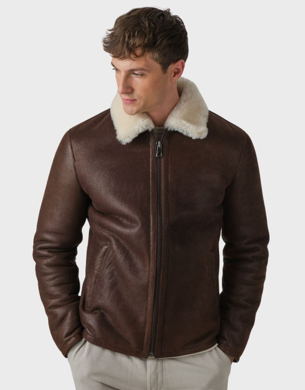  Dark Brown Shearling Jacket