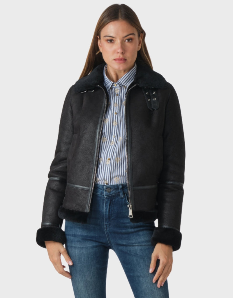 Kendall Jenner Shearling Bomber Jacket