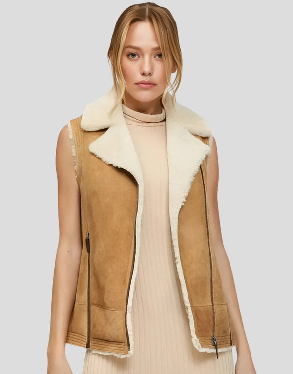 Leah Stylish Sheepskin Vests