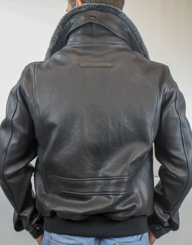 aviator mens leather shearling jackets
