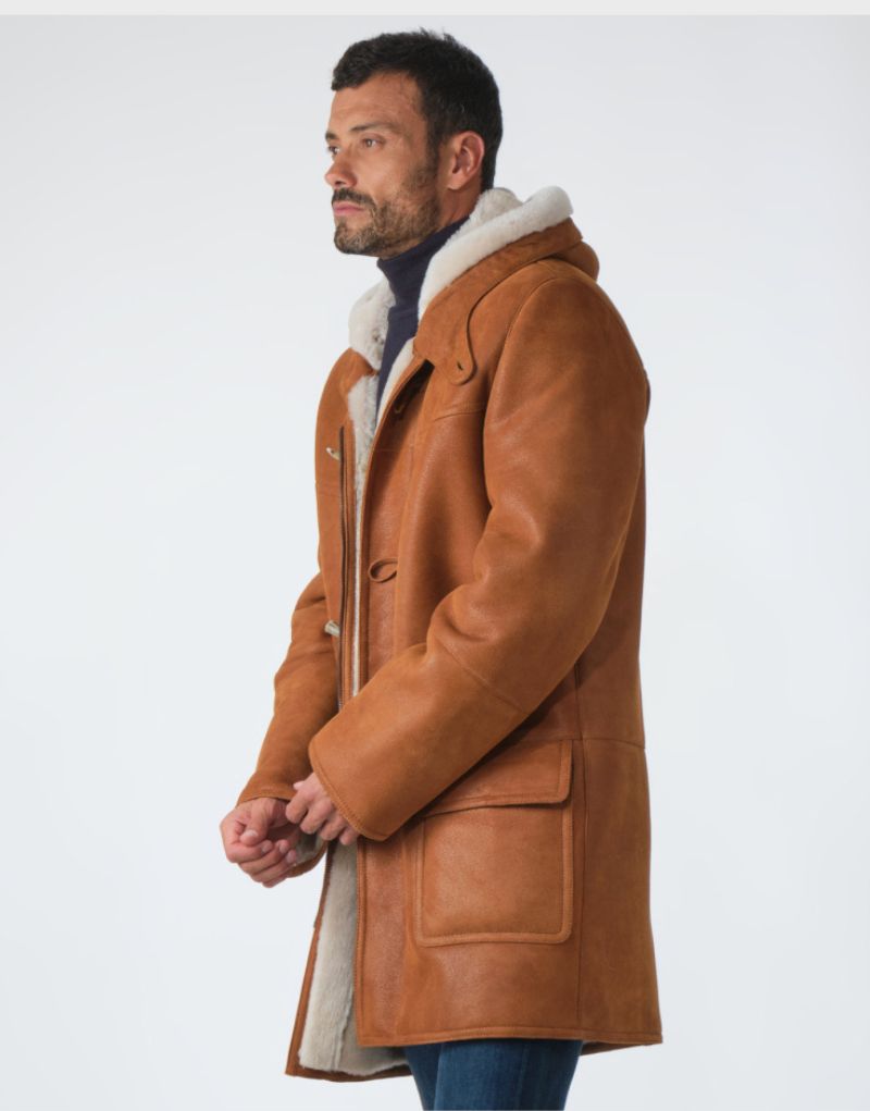 classic leather shearling coats mens