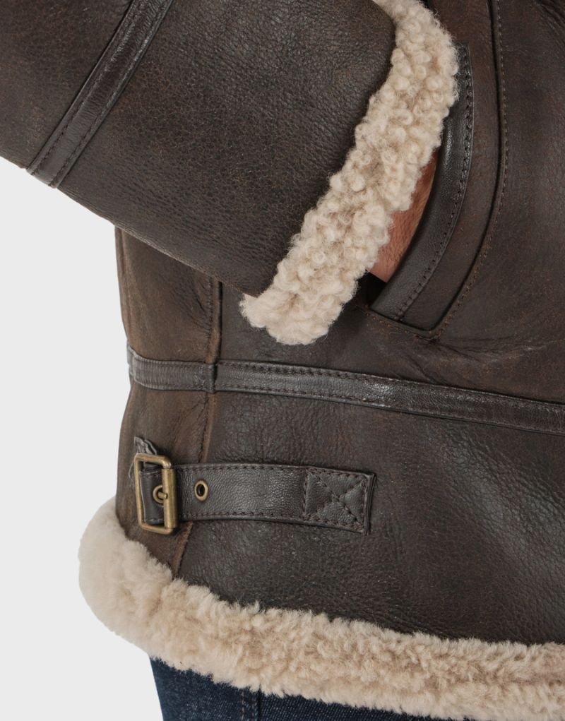 hooded leather jackets for mens shearling