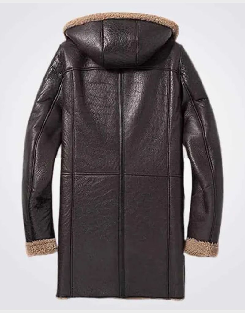 leather classic shearling coat mens