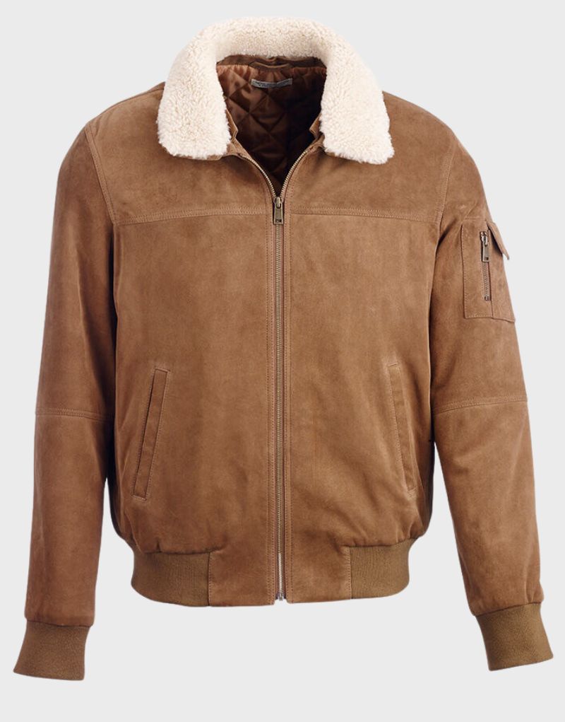 leather jacket shearling collar mens