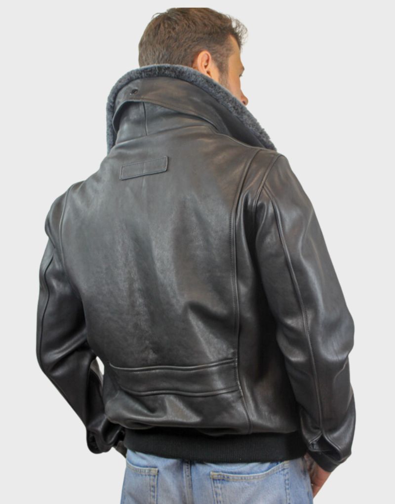 leather mens shearling aviator jackets