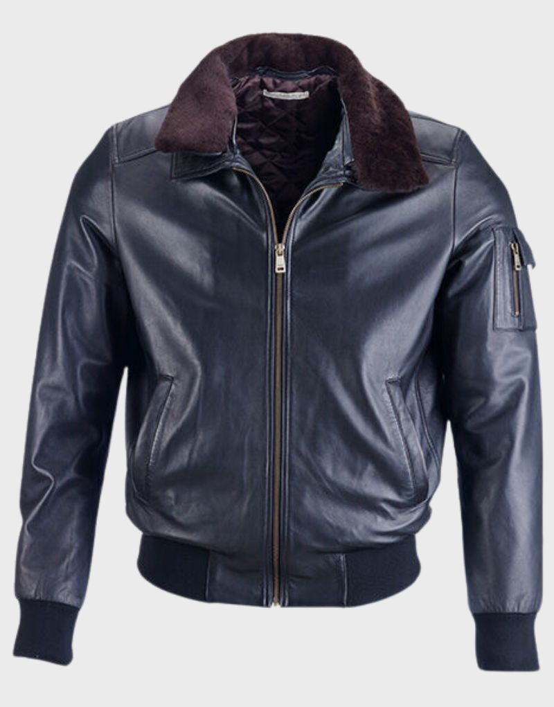 leather shearling mens jacket style