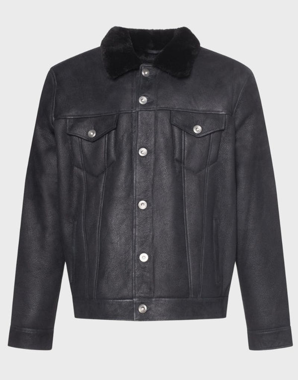 Trevor Thin Shearling Shirt Jacket
