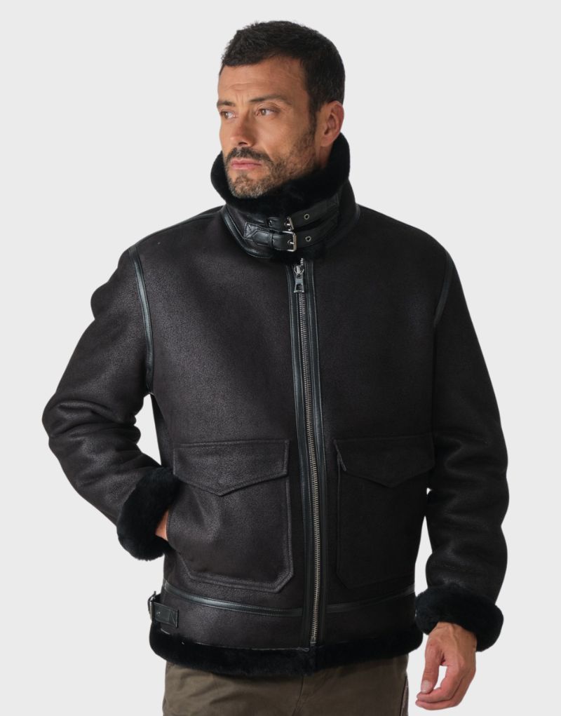 mens shearling jackets leather styles