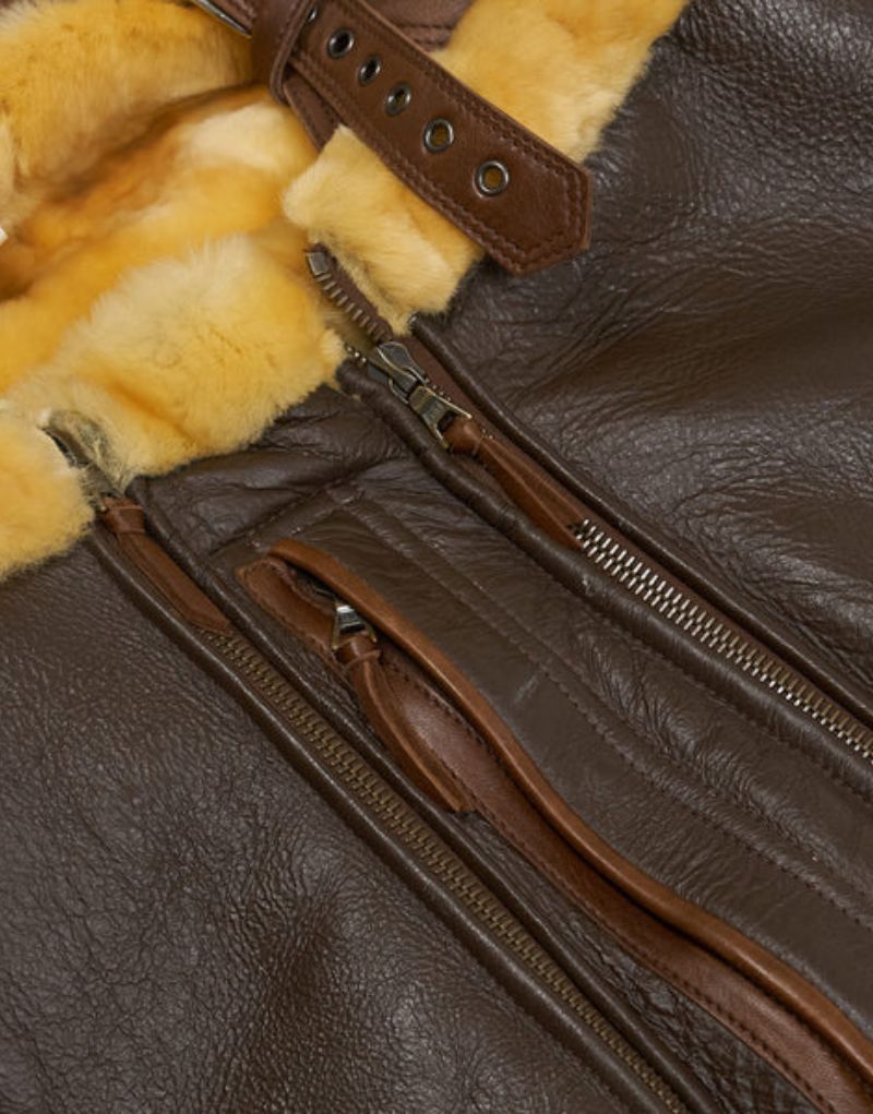 mens shearling leather pants