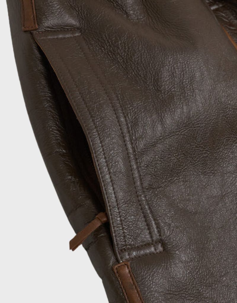 pants leather shearling mens