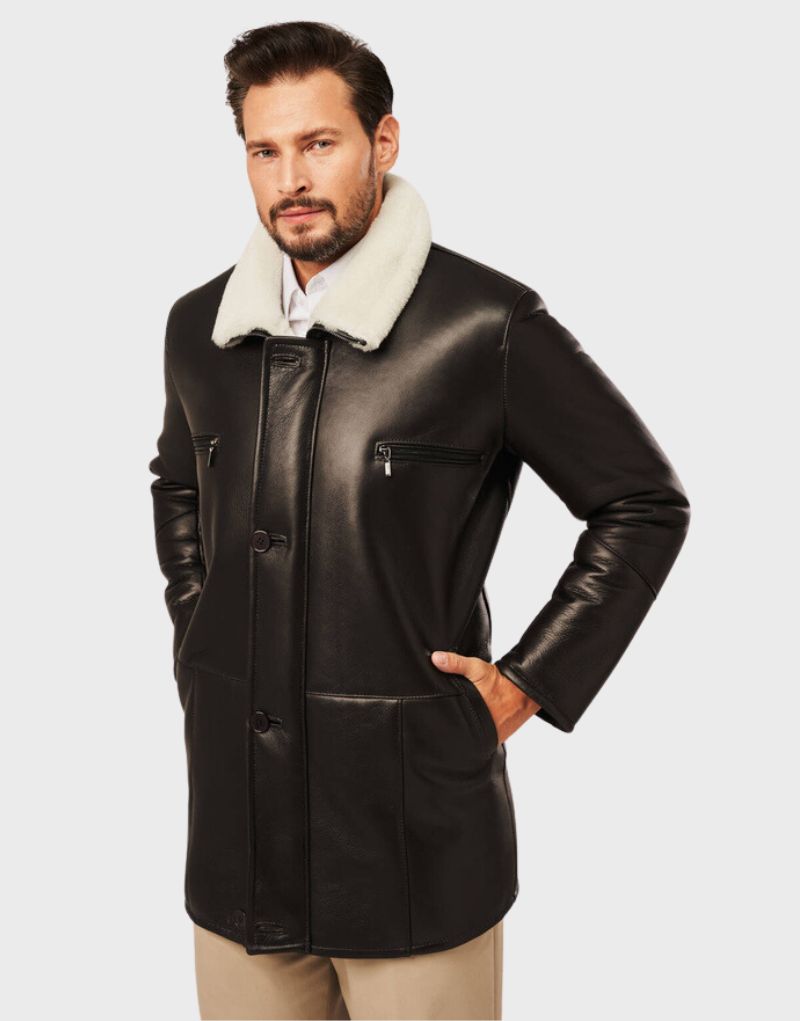 shearling coats leather men