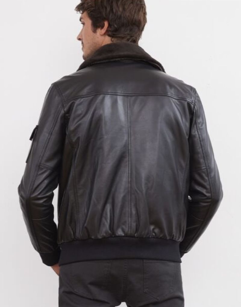 shearling jacket mens style leather