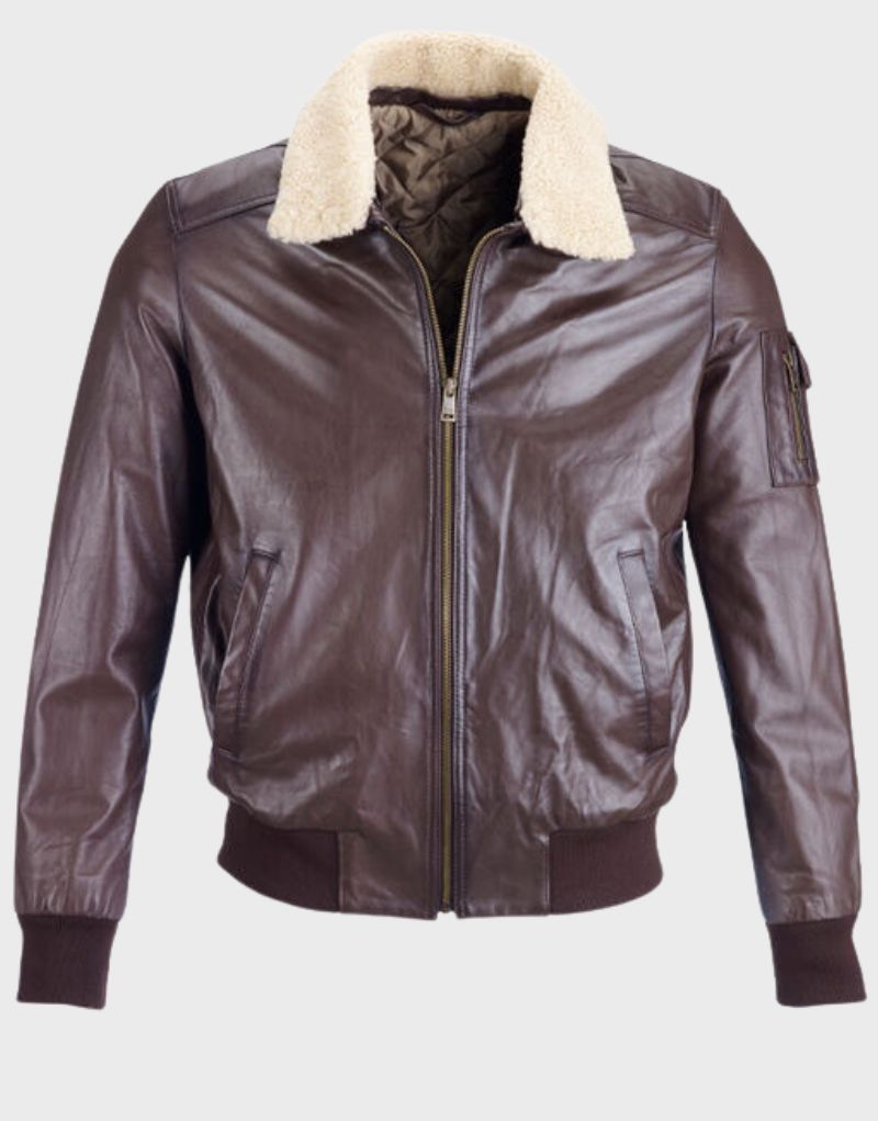 shearling leather mens jacket style