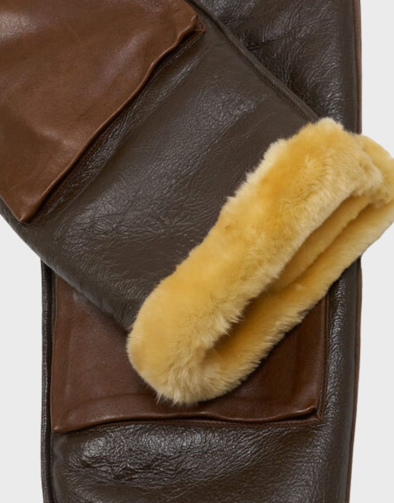 shearling leather pants mens