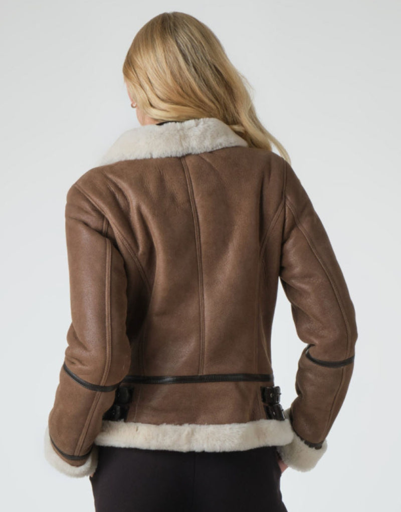 womans shearling jackets for sale