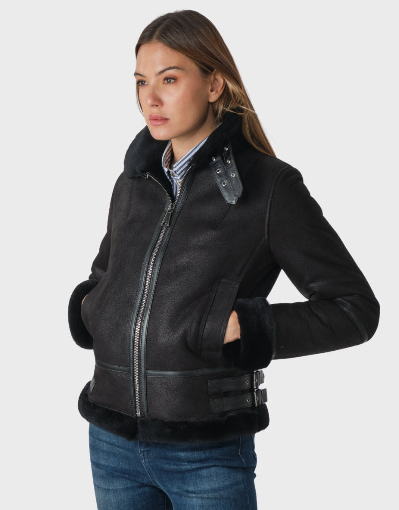 women's shearling coats and jackets